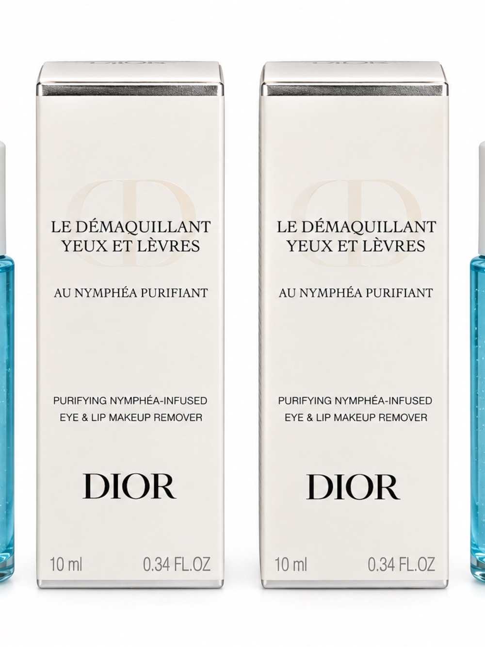 Dior Eye & Lip Makeup Remover Duo — White and Blue Accents